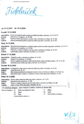 Aktuální jídelníček