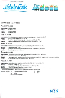 Aktuální jídelníček